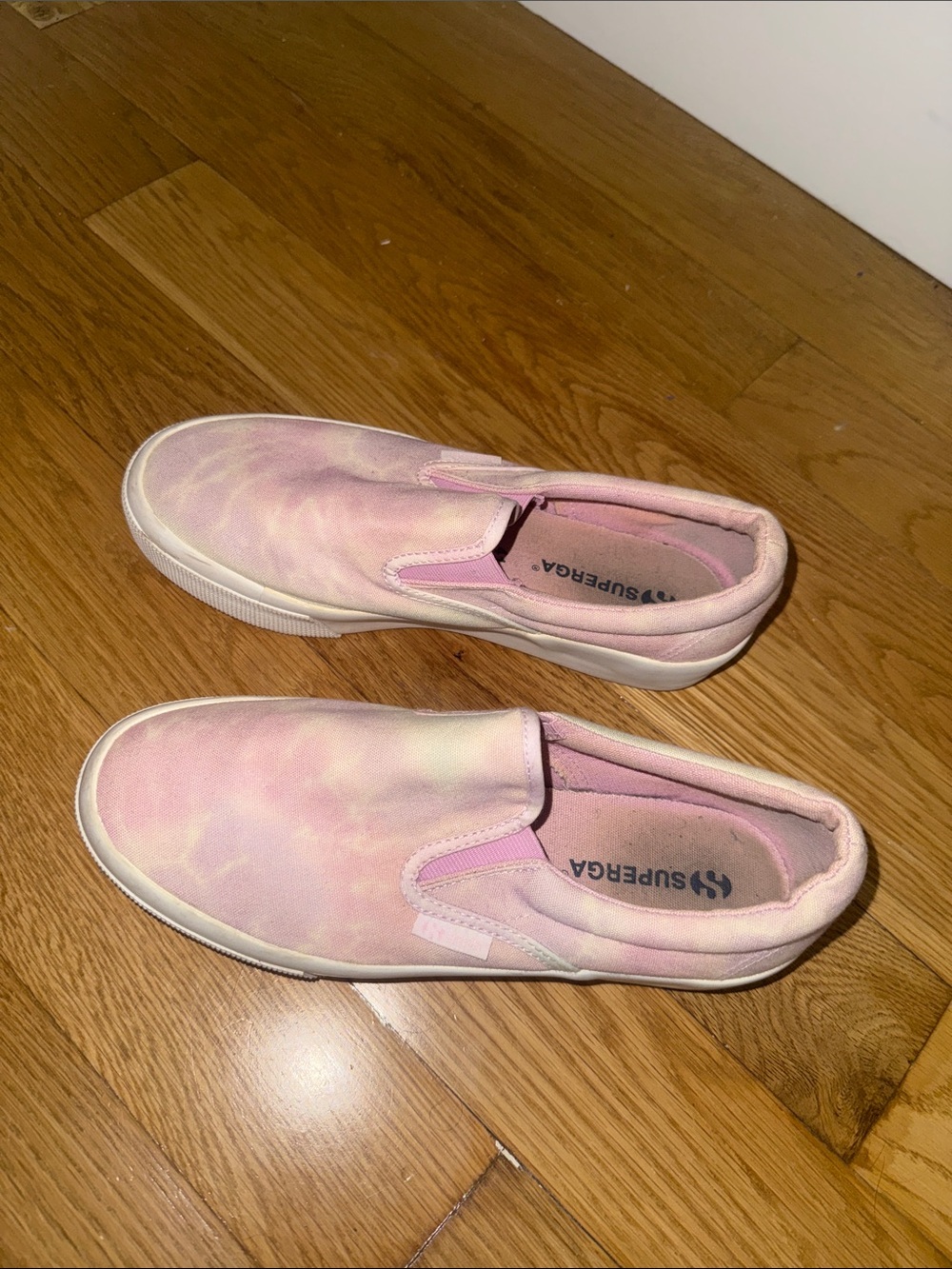 Superga Pink Tie-Dye Slip-On Sneakers